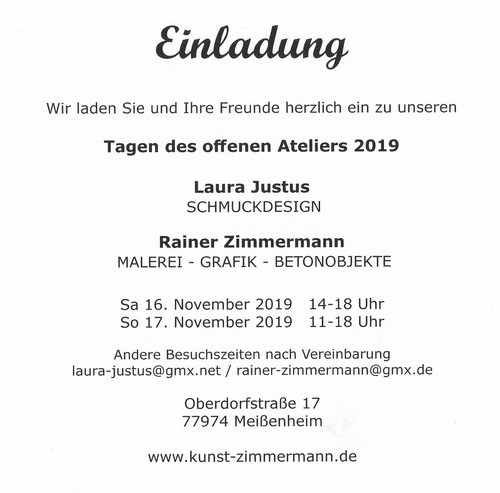 Einladung Kunst Visite Lahr 2019